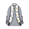 thumbnail image 3 of Cat and Fish White Pattern Backpack for School, Cute School Bag with Adjustable Shoulder Straps and Padded Back, 15.3"x11"x6.7", 3 of 5