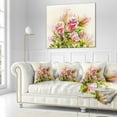 thumbnail image 3 of Designart Rose Oil Painting - Floral Throw Pillow - 18x18, 3 of 5