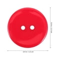 thumbnail image 2 of OUNONA Red Resin Buttons for DIY Crafts 100pcs 2 Holes Stylish Round Design Convenient for Sewing Projects, 2 of 8