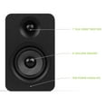 thumbnail image 2 of Kanto YUP4 Passive Bookshelf Speakers with 1" Silk Dome Tweeter and 4" Kevlar Woofer - Pair (Black), 2 of 8