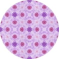 thumbnail image 1 of Ahgly Tapis Rond Lavable en Machine Intérieur Transitionnel Heliotrope Violet, 3 Pieds Rond, 1 of 7