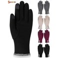 thumbnail image 2 of Spencer 1 Pair Womens Winter Warm Texting Gloves With Sensitive Touch Screen Thermal Soft Fleece Lined Windproof Ski Gloves (Black), 2 of 8