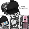 thumbnail image 4 of Sling Backpack,Halloween White Ghosts Pumpkins and Spider Webs Sling Bag with Water Bottle Holder,Waterproof Sling Bag for Men/Women with Headphone Jack for Hiking,Travel, 4 of 6