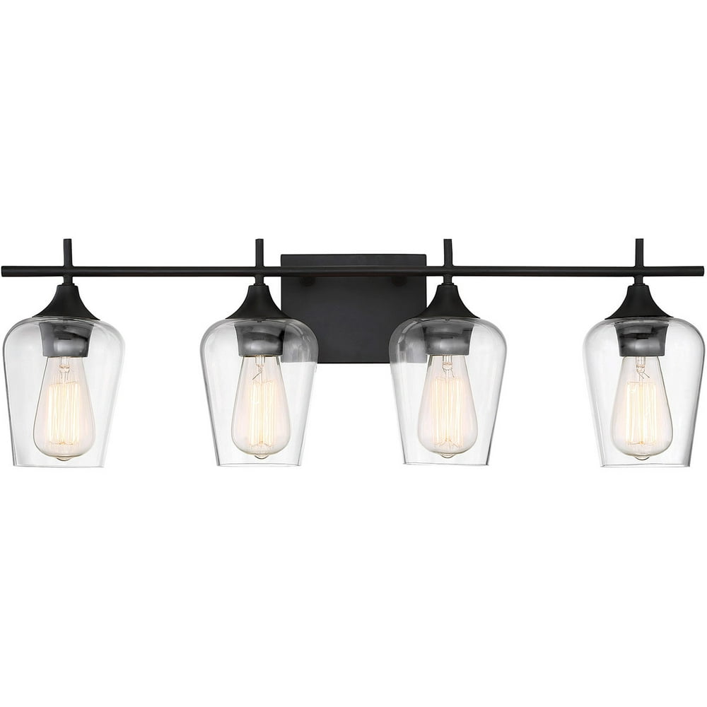 Bathroom Vanity 4 Light With English Bronze Finish Incandescent Bulbs