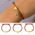 thumbnail image 5 of GKNET Full Stone Initial Charm Bracelets for Women A-Z Letters Love Heart Bracelet-F, 5 of 9