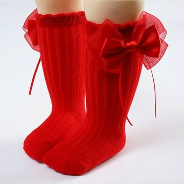 Hwmodou Baby Bow Socks Toddlers Boys Girls Children Kids Socks Toddler Shoes Socks Princess Socks Floor Socks Fashion Comfy Actice Fit,0M-3Y
