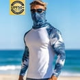 thumbnail image 1 of Viluyesy Men's UPF 50+ Sun Shirt, Lightweight Breathable Quick-Drying UV Protection Rash Guard Tops for Outdoor Hiking B Blue M, 1 of 7