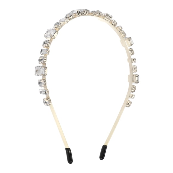 Diadema anudada Unique Bargains con diamantes de imitación para mujer color blanco
