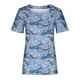 thumbnail image 4 of Camisetas informales de verano para mujer, cuello cuadrado, manga corta, túnica, blusas sueltas y cómodas OAVQHLG3B Store lin121212, 4 of 4