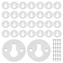 40Pcs Round Keyhole Picture Frame Hangers, 23mm Metal Keyhole Hanger, Silver