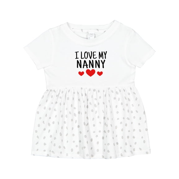 Inktastic I Love My Nanny Girls Baby Dress