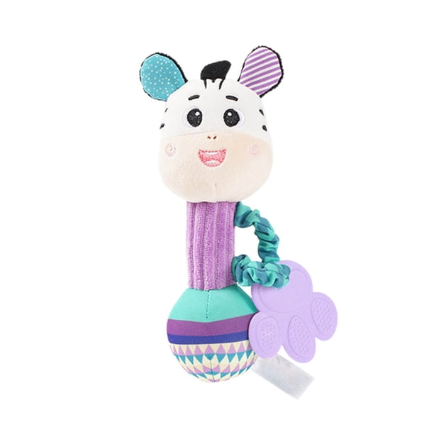 Animals Hand Cranked Baby Grip Toy Soothing Toy With Teething Glue Kneading Stick