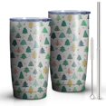 thumbnail image 2 of 20oz Tumblers Gray Christmas Tree Pattern Stainless Steel Vacuum Insulated Double Wall Travel Tumbler Cups Mug with Lid and Straw,Cleaning Brush for Cold & Hot Drinks, 2 of 7