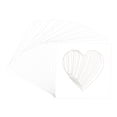 thumbnail image 3 of Off White Pebble Picture Frame Mat for 6x6 Frames - Heart Opening for 4x4 Photos - 25 Mats, 3 of 7
