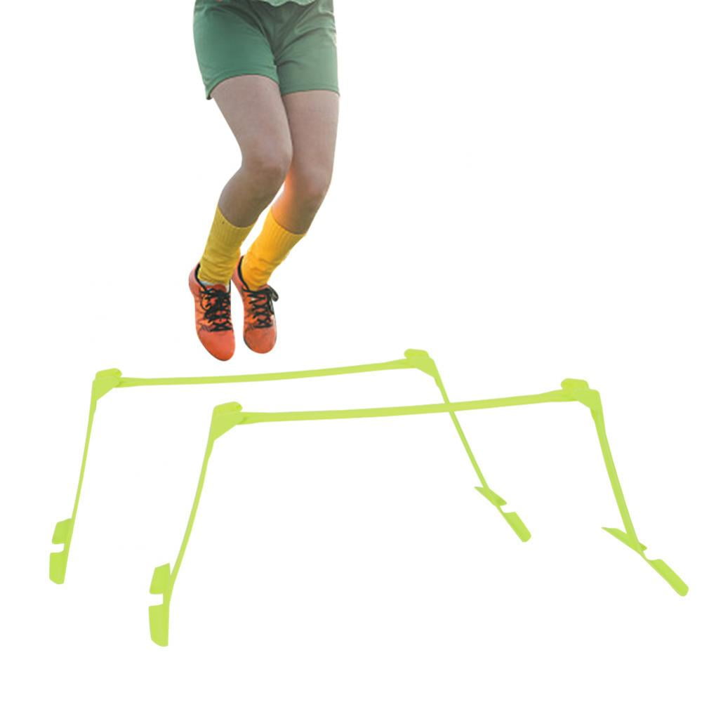 ashata-2pcs-football-soccer-agility-speed-training-aids-adjustable-hurdles-yellow-football