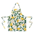 thumbnail image 2 of Yellow Lemon Fruit Flowers White Pattern Apron-Garden Aprons for Women with Pockets-Cotton Linen Waterproof Kitchen Cooking Gardening Aprons Adjustable for Kitchen,Cooking,BBQ and Salon 33x27 Inch, 2 of 7