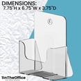 thumbnail image 2 of 1InTheOffice Brochure Holder 6x9, Wall Mount Or free-standing, Acrylic Literature Holder,6 Inch Wide 2 Pack, 2 of 5