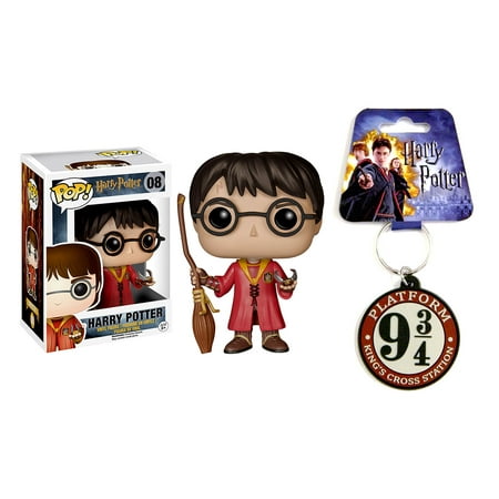 Collectible Toy and Novelty Character Accessories Harry Potter Quidditch Harry Pop! Vinyl Figure and Disney Harry Potter Platform 9 3/4 Kings Cross Station Key Chain