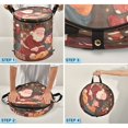 thumbnail image 4 of 50L Extra Large Popup Hamper Collapsible Laundry Basket With Zippered Lid 15.7x18.5in Santa Claus and The Gilr, 4 of 7