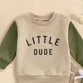 thumbnail image 4 of UngA Toddler Baby Boy Fall Winter Clothes Mamas Little Boy Outfit Letter Long Sleeve Sweatshirts and Jogger Pants Set (Beige,0-6 Months), 4 of 6