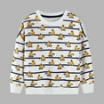 thumbnail image 3 of Boys Car Stripe Print Sweatshirt Kids Long Sleeve Round Neck Graphic Top Toddler Autumn Playwear 2-8 Years Soft Casual Shirt Everyday Outfit Fall School Apparel Preschool Clothes, 3 of 4