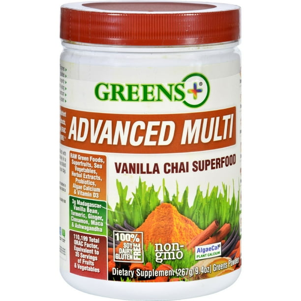 Greens Plus Advanced Multi Superfood Vanilla Chai 9.4 oz. Formerly