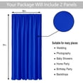 thumbnail image 4 of Clearance! Hiasan Backdrop for Party Decoration [2P], Prom Graduation, Rod Pocket High Density Polyester Photo Background, 5ft x 7ft, Neon Blue, 4 of 6