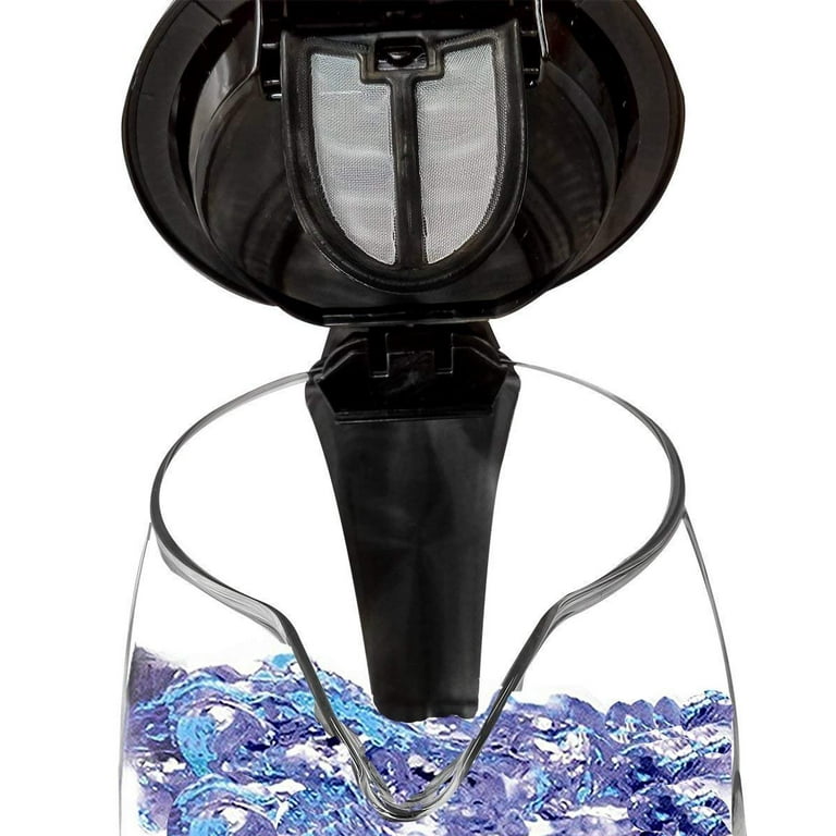 Electric BPA-Free Glass Kettle, Cordless 360° Base, Stylish Blue LED  Interior