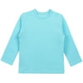 thumbnail image 2 of Lilax Girls' Round Neck Basic Long Sleeve Cotton T-Shirt Turquoise 5 Years, 2 of 8