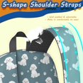 thumbnail image 5 of Bichon Frise and Dog Paw Print 17" School Backpacks for Teens,Waterproof Oxford Fabric,S-Shape Padded Straps for School,Travel,Hiking,Camping, 5 of 6