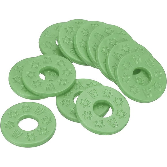 Pack of 12 Strap Blocks Rubber Strap Block, for Guitar Strap Button(green)