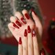 thumbnail image 5 of 72 piezas de uñas postizas navideñas, uñas cortas, uñas de bailarina, cobertura completa, copos de nieve artificiales, abeto, reno, rojo, verde, blanco, plantilla de transferencia de ABS, decoración, 5 of 5