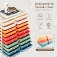 thumbnail image 6 of Costway 20 Art Craft Organizer Storage Cart  on Wheels Multipurpose Macaron, 6 of 7