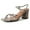 Snake PU, variant on J. Adams Camila Sandals for Women, Square Open Toe Strappy Mid Block Heels, Elegant & Comfortable