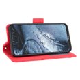 thumbnail image 5 of Case for Nokia 7.3 Cover Adjustable Detachable Card Holder Magnetic closure Leather Wallet Case - Red, 5 of 5