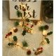 thumbnail image 2 of Guirnalda de luces navideñas con piñas, 2 m, 20 LED, luces navideñas con bayas rojas, campanas, guirnalda para jardín, decoración de árbol de Navidad para interior y exterior (E), 2 of 4