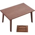 thumbnail image 5 of WILK Multipurpose  Bamboo Foldable Small Table - Folding Floor Desk, Foldable Coffee Table,Low Tea Table No Assembly Required, for Outdoor,The Floating Window, Tatami,  Living Room,Tea Room, Balcony, 5 of 9