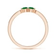 thumbnail image 2 of Angara Natural 0.2 Ct. Emerald with Diamond Classic Ring in 14K Rose Gold for Women (Ring Size: 3), 2 of 8