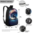 thumbnail image 5 of Jeiento Galaxy Sky Wolf Backpack for Boys 6-8 8-12 School Bags Elementary Middle School Bookbag Rucksack for Kids 17inch Laptop Backpacks Girls Kindergarten Schoolbag Daypack, 5 of 6