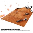 thumbnail image 2 of Delantal de Soldadura de Cuero para Hombres Profesionales, Delantal de Trabajo Resistente al Calor, Delantal de Cuero de Vacuno Resistente, Perfecto para Herrero, Bricolaje, Soldador, Carpintero 1 Pi, 2 of 4
