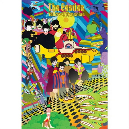 Beatles Yellow Submarine Collage Poster
