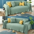 thumbnail image 2 of Green 70.8" x 133.8" Knit Sofa Covers for Couch Covers Woven Sofa Throw Blanket Furniture Covers, Easy to Install, 2 of 7