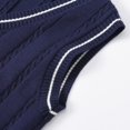thumbnail image 5 of mgoYE Girls Boys Sweater Vest Cotton Kids Uniform Vest V-Neck Sleeveless Knit Pullover for Boy Girls Toddler(Navy,2-3 Years), 5 of 8
