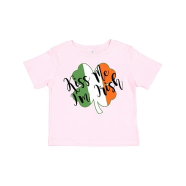Inktastic Kiss Me I'm Irish Clover and Irish Flag Boys or Girls Toddler T-Shirt