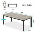 thumbnail image 3 of Kitchen Dining Table For 6~8 People, 78.7" Long Kitchen Table with Chamfer Design, Rectangle Dining Room Table For Dinner Or Meeting, (Only Table), 3 of 7