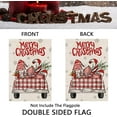thumbnail image 3 of Merry Christmas Garden Flag Gnomes Truck Candy Cane Burlap Flag Outdoor Decoration Winter Xmas Yard Lawn Decor 12.5x18, 3 of 6