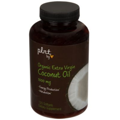 plnt Organic Extra Virgin Coconut Oil 1,000mg per Softgel  Supports Energy Production  Metabolism  Superfood, Perfect for Keto Diet (120