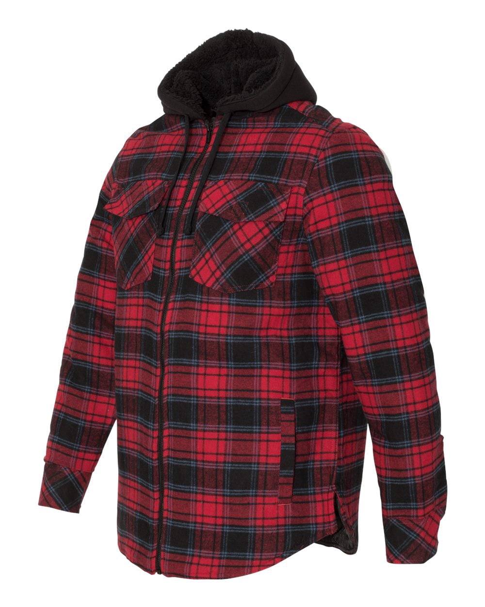 Burnside B8620 Men's Hooded Flannel Jacket - Walmart.com