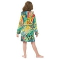 thumbnail image 7 of FORMRS Niños Bathrobe Unisex Hooded Robe Soft Plush Pajamas Sleepwear, Size 4-6T, Colorful Plants, 7 of 7