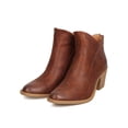 thumbnail image 5 of Women Leatherette Chunky Heel Bootie - Casual, Office, Everday Wear - Pointy Toe Ankle Boot - GB91 By Qupid, 5 of 5